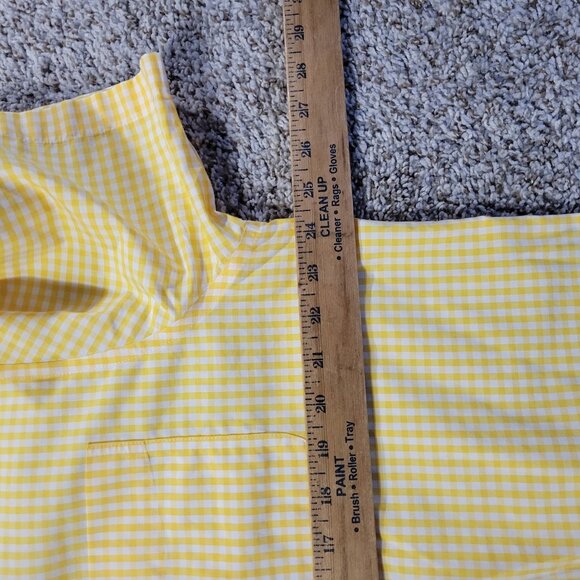LL Bean Shirt Mens Large Yellow Plaid Button Down Short Sleeve Preppy - Picture 4 of 8